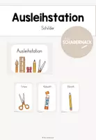 Vorschau - Bildkarten - Ausleihstation - Schilder - Deckblatt