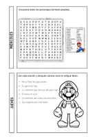 Vista previa - Hojas de trabajo - Retos semanales con temática Mario Bross - Octubre - página 1