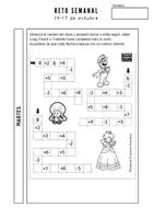 Vista previa - Hojas de trabajo - Retos semanales con temática Mario Bross - Octubre - página 2