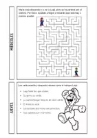 Vista previa - Hojas de trabajo - Retos semanales con temática Mario Bross - Octubre - página 3