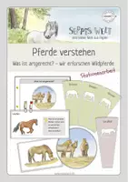 Vorschau - Stationenlernen - Pferde verstehen: Was ist artgerecht? Wir erforschen Wildpferde - Deckblatt