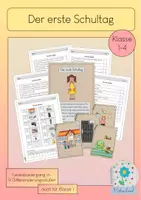Vorschau - Stundenentwürfe - Der erste Schultag - Lesespaziergang zum Schulanfang (Klasse 1-4) - Deckblatt