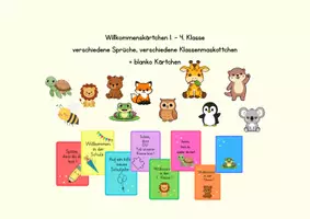 Vorschau - Poster - Grußkarten/ Motivationskarten für den Schulstart - Deckblatt