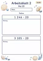 Vorschau - Arbeitsblätter - Multiplikation mit Zehnerzahlen | Mathematik Klasse 4 | 10 Arbeitsblätter als PDF - Seite 2