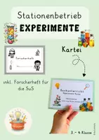 Vorschau - Stationenlernen - Experimente Kartei - Deckblatt