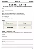 Vorschau - Arbeitsblätter - Deutschland nach 1945 Basisscreening Klasse 9–10 - Deckblatt