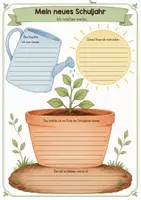 Vorschau - Arbeitsblätter - Growth Mindset - Mein neues Schuljahr Wünsche und Ziele - Seite 1