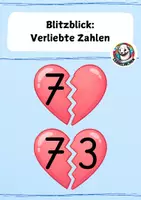 Vorschau - Fördermaterial/Inklusion - Blitzblick Verliebte Zahlen - Deckblatt