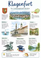 Vorschau - Arbeitsblätter - Lernplakat + Arbeitsblätter zum Thema "Klagenfurt" (Lückentext, Hörverstehen) + Lösung & MP3 + Mindmap + Infografik - Deckblatt