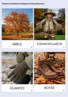Vista previa - Hojas de trabajo - Flashcards vocabulario otoño - Tesoros Brillantes - página 3