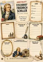 Vorschau - Arbeitsblätter - Friedrich Schiller, Steckbrief - Seite 1