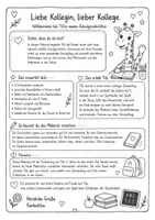 Vorschau - Arbeitsblätter - Giraffe Tilli in der Schule Teil 2 - Leseband - Seite 1