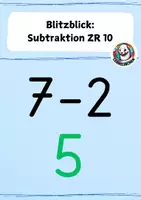 Vorschau - Fördermaterial/Inklusion - Blitzblick Subtraktion ZR 10 - Deckblatt