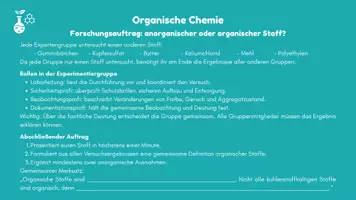 Vorschau - Arbeitsblätter - Organische oder anorganische Stoffe - Seite 1