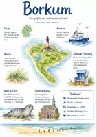 Vorschau - Arbeitsblätter - Lernposter + Arbeitsblätter "Borkum" + Lösung & MP3 + Mindmap + Infografik - Deckblatt