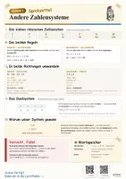 Vorschau - Poster - Römische Zahlen & Dualsystem Klasse 5 – Merkposter - Deckblatt