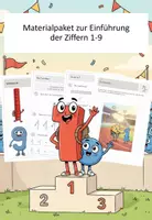Vorschau - Arbeitsblätter - Zahleneinführung 1-10 mit Geschichte zum Zahlenlauf - Deckblatt
