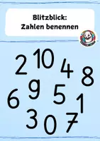 Vorschau - Fördermaterial/Inklusion - Blitzblick Zahlen benennen ZR 10 - Deckblatt
