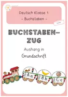 Vorschau - Poster - Buchstabenzug Aushang Karibu Anlautbilder (Grundschrift) - Deckblatt