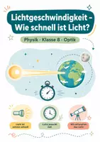 Vorschau - Arbeitsblätter - Lichtgeschwindigkeit – Wie schnell ist Licht? – Physik, Klasse 8 - Seite 1