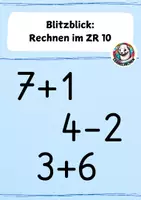 Vorschau - Fördermaterial/Inklusion - Blitzblick Rechnen ZR 10 I Addition & Subtraktion - Deckblatt