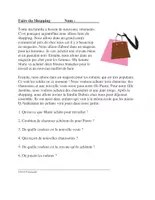 Vorschau - Text - Faire du Shopping Lecture: Einkaufen Französisch / Text - Seite 1