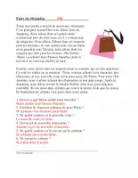 Vorschau - Text - Faire du Shopping Lecture: Einkaufen Französisch / Text - Deckblatt