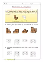 Vista previa - Hojas de trabajo - Construcciones con cubos y planos (2º y 3º prim) - Portada