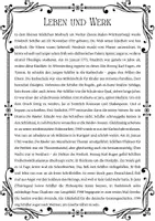 anteprima - Esercizi - Friedrich Schiller Lückentext & Wortschatzübung - Pagina 1