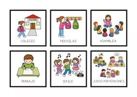 Vista previa - Refuerzo / NEE / Materiales de apoyo - Pictogramas: recurso para las rutinas del aula - página 1