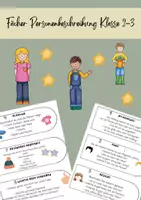 Vorschau - Mal- und Bastelvorlagen - Personenbeschreibung Fächer - Deckblatt