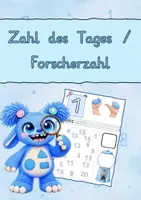 Vorschau - Arbeitsblätter - Forscherzahlen - Zahl des Tages - Forscherheft - Deckblatt