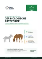 Vorschau - Stundenentwürfe - Biologie: Der biologische Artbegriff - Klasse 7 - Deckblatt