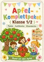 Vorschau - Arbeitsblätter - Apfel Komplettpaket 1. + 2 Klasse + s/w Version - Seite 1