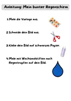 Vorschau - Mal- und Bastelvorlagen - Mein bunter Regenschirm - Kunst für den Herbst - Seite 1