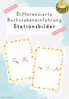 Vorschau - Unterrichtsreihen - Differenzierter Buchstabenweg Stationskarten - Deckblatt