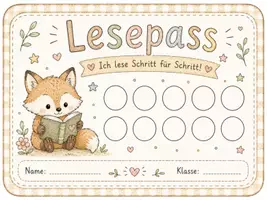 Vorschau - Fördermaterial/Inklusion - Lesepass Klasse 1 – 21 Vorlagen - Seite 1