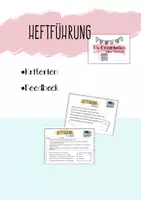 Vorschau - Arbeitsblätter - Heftführung Englischunterricht - Deckblatt