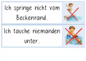 Vorschau - Präsentationen/Tafelbilder - Baderegeln im Schwimmunterricht! Tafelmaterial & Vertrag - Seite 3