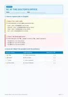 Aperçu - Préparation de séquence / Séquence complète - Séquence & Kit Élèves Anglais CM1 : Body Parts & At the Doctor's Office - Page 3