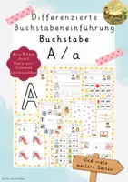 Vorschau - Unterrichtsreihen - Differenzierte Buchstabeneinführung - Buchstabe A/a - Deckblatt