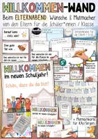 Vorschau - Poster - Elternabend Willkommenswand - Grüße Schulklasse & Mutmacher - Deckblatt