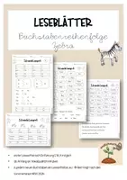 Vorschau - Arbeitsblätter - Leseblätter Zebra Grundschrift Schulanfang - Deckblatt