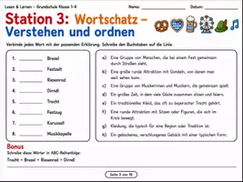 Vorschau - Stundenentwürfe - Oktoberfest – Lesen, Wortschatz & Leseverständnis | 9 Stationen + Lösungen | 1.–4. Klasse - Seite 3