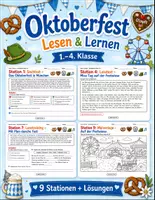 Vorschau - Stundenentwürfe - Oktoberfest – Lesen, Wortschatz & Leseverständnis | 9 Stationen + Lösungen | 1.–4. Klasse - Deckblatt