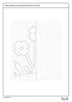 Vorschau - Arbeitsblätter - Achsensymmetrie - Symmetrische Bilder im Gitternetz - Seite 3