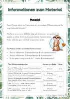 Vorschau - Anderer Materialtyp - Willkommenskarten Erdmännchenklasse – Schön, dass du da bist! | Klassentier Erdmännchen | Grundschule - Seite 1