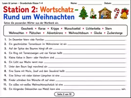 Vorschau - Stundenentwürfe - Weihnachten – Lesen, Wortschatz & Leseverständnis | 9 Stationen + Lösungen | 1.–4. Klasse - Seite 2