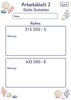 Vorschau - Arbeitsblätter - Division große Zahlen | Mathematik Klasse 4 | 10 Arbeitsblätter als PDF - Seite 2
