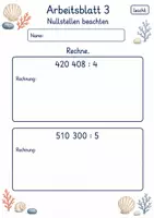 Vorschau - Arbeitsblätter - Division große Zahlen | Mathematik Klasse 4 | 10 Arbeitsblätter als PDF - Seite 3